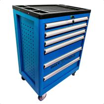 Carrinho para Mecânico 6 Gavetas Reforçado Sigma Tools Azul Organizador de Ferramentas com Rodas Giratórias Oficina Profissional