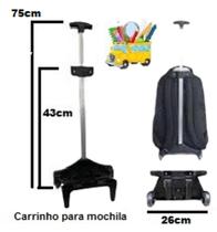 Carrinho para mochila escolar universal 1 haste