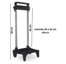Carrinho para mochila Universal 2 haste com trava