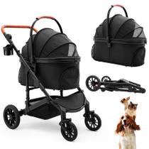 Carrinho para Pet Bicystar 3 em 1 com Transportadora Removível para 23 kg Carrinho para Pet Bicystar 3 em 1 com Transportadora Removível para 23 kg