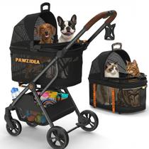 Carrinho para Pets PAWZIDEA 4 em 1 Dobrável com Bolsa Transportadora Carrinho para Pets PAWZIDEA 4 em 1 Dobrável com Bolsa Transportadora