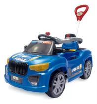 Carrinho Passeio e Pedal BM CAR - Azul Police - Maral