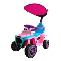 Carrinho passeio jipe divertido rosa infantil menino menina