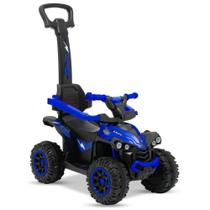 Carrinho Passeio Mini Quadriciclo Infantil Brinquedo 2 em 1 com Empurrador Guarda Corpo Apoio dos Pés Menino E Menina