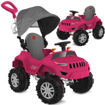 Carrinho Passeio Pedal Bandeirante Superjipe com Capota Pink