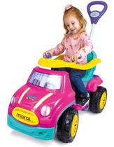 Carrinho Passeio Pedal Empurrador Sport Car Rosa Maral 3149