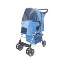 Carrinho Passeio Pet para Transporte Cachorro Happy Azul Woof