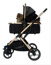 Carrinho Pet Europeu 3em1 Unique Preto Com Inmetro