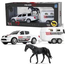 Carrinho Pick-up RX policia com carreta e cavalo - Cavalaria Roma