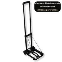 Carrinho Plataforma de Mão Dobrável 2 Rodas para Carga 40kg em Alumínio e Plástico ABS