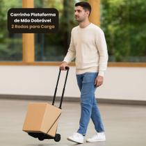 Carrinho Plataforma de Mão Dobrável 2 Rodas para Carga Estrutura Resistente e Durável Alta Capacidade de Suporte Fácil Carrinho Plataforma de Mão Dobrável 2 Rodas para Carga Estrutura Resistente e Durável Alta Capacidade de Suporte Fácil