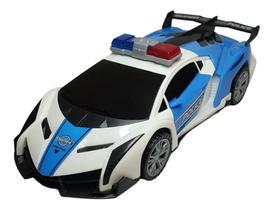 Carrinho Policia abre Portas Ascende farol Emite Som E Luz Gira 360 Graus - Envio Rápido Carrinho Policia abre Portas Ascende farol Emite Som E Luz Gira 360 Graus - Envio Rápido