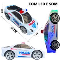 Carrinho Policia Infantil Menino Bate Volta Som Luz 3d - BONETE