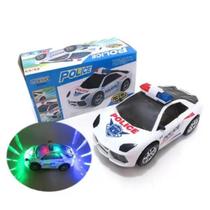 Carrinho Policia Infantil Menino Bate Volta Som Luz 3d E Movimento 360