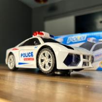 Carrinho Policia Infantil Menino Bate Volta Som Luz 3d