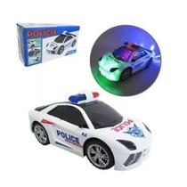 Carrinho Polícia Infantil Som Luz 3D Bate e Volta Presente Crianças