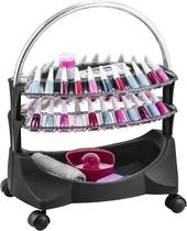 Carrinho Porta Esmaltes Expositor Manicure Dompel Smaltbell Classic Preto Cromado Carrinho Porta Esmaltes Expositor Manicure Dompel Smaltbell Classic Preto Cromado