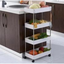 Carrinho Prateleira Salão Rack Suporte Guarda Moveis Fruteira Rodinha Cozinha Banheiro