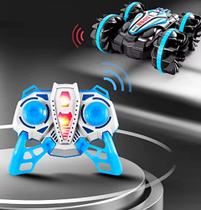 Carrinho Preto Azul Com Controle Remoto anda na Terra & Água Com Tração 4x4