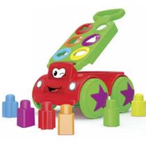 Carrinho Puxar Bebe Brinquedo Didatico Pedagogico Educativos Blocos De Encaixar