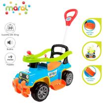 Carrinho Quadriciclo Jip Jip De Passeio Infantil Bebê Colorido Com Empurrador Sem Pedal Haste Direcionável