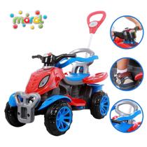 Carrinho Quadriciclo Spider Grande de Passeio Pedal Com Proteção Infantil