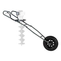 Carrinho Quadro Para Perfurador De Solo Branco Com Roda