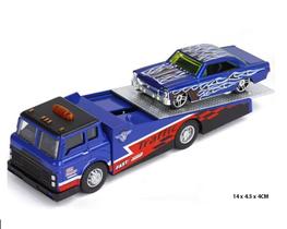 Carrinho Reboque Caminhão Die Cast Guincho Baú Metal 1:64