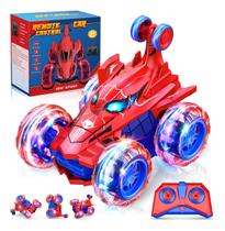Carrinho Recarregável Controle Remoto Acrobata Gira 360 Graus Aranha Spider Vermelho Azul Luzes Color Efeitos Kizumba Carrinho Recarregável Controle Remoto Acrobata Gira 360 Graus Aranha Spider Vermelho Azul Luzes Color Efeitos Kizumba