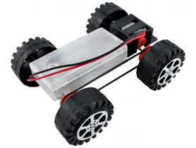 Carrinho robo chassi metalico para robotica educacional - f17924 - Kits