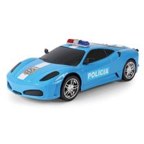 Carrinho Rodas Livre Policia Sport Car Poliplac Azul