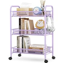 Carrinho rolante TOOLF de armazenamento de metal de 3 camadas com 3 ganchos de 5 kg Carrinho rolante TOOLF de armazenamento de metal de 3 camadas com 3 ganchos de 5 kg