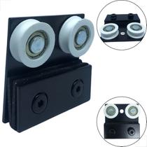 Carrinho Roldana 1122 Dupla Stanley Porta De Vidro - Preto Carrinho Roldana 1122 Dupla Stanley Porta De Vidro - Preto