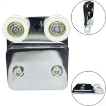 Carrinho Roldana 1126 Dupla stanley Porta De Vidro - Cromado