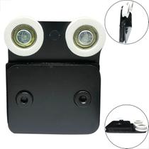 Carrinho Roldana 1126 Dupla stanley Porta De Vidro - Preto