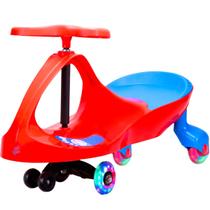 Carrinho Rolimã Zig Zag Car Vermelho Azul Roda Led Castela