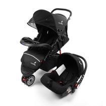 Carrinho Safety Triciclo + Bebê Conforto 3 em 1 Preto Color Baby