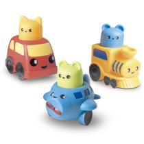 Carrinho Soft Cars Mordedor Para Bebê Brinquedo Com Bichinho