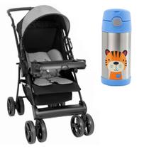 Carrinho Solare (15kg) e Garrafa Térmica Infantil Azul Tigre - Tutti Baby