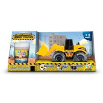 Carrinho Super Trucks Pá Carregadeira Com Areia Mágica