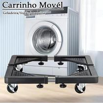 Carrinho Suporte Multiuso para Eletrodomésticos e Móveis Universal Rodinha Para Geladeira Fogão Máquina de Lavar 138Kg