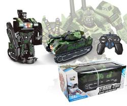 Carrinho Tanque de Guerra Militar Transformers com Controle Remoto Vira Robô - Fun Game Carrinho Tanque de Guerra Militar Transformers com Controle Remoto Vira Robô - Fun Game