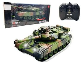 Carrinho Tanque de Guerra Recarregável com Controle Remoto com Luzes e Sons Carrinho Tanque de Guerra Recarregável com Controle Remoto com Luzes e Sons