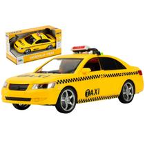 Carrinho Táxi de Brinquedo sem Controle Luzes Sons Carros