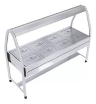 Carrinho Térmico Buffet Banho-Maria Self-Service 8 Cubas Ibet