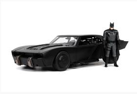 Carrinho The Batman Batmobile Batmovel e Batman 2022 1:24 Metals Die Cast Jada