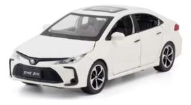 Carrinho Toyota Corolla De Metal Miniatura Cor Branco