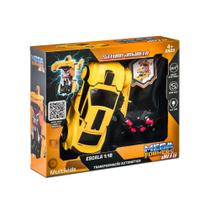 Carrinho Transformável c/ Controle Remoto Megaformers Auto Saturn Amarelo Multikids - BR1653 Carrinho Transformável c/ Controle Remoto Megaformers Auto Saturn Amarelo Multikids - BR1653