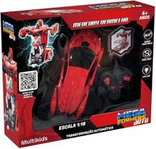 Carrinho Transformável Controle Remoto Megaformers Auto Mercury Vermelho Multikids BR1649 Carrinho Transformável Controle Remoto Megaformers Auto Mercury Vermelho Multikids BR1649