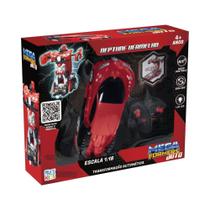Carrinho Transformável Controle Remoto Megaformers Auto Neptune Vermelho Multikids - BR1651